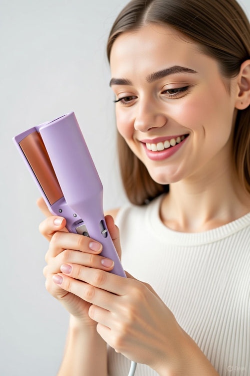 Rizador de pelo en forma de V